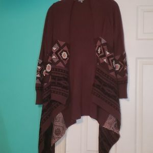 Charlotte Russe Burgundy cardigan sweater